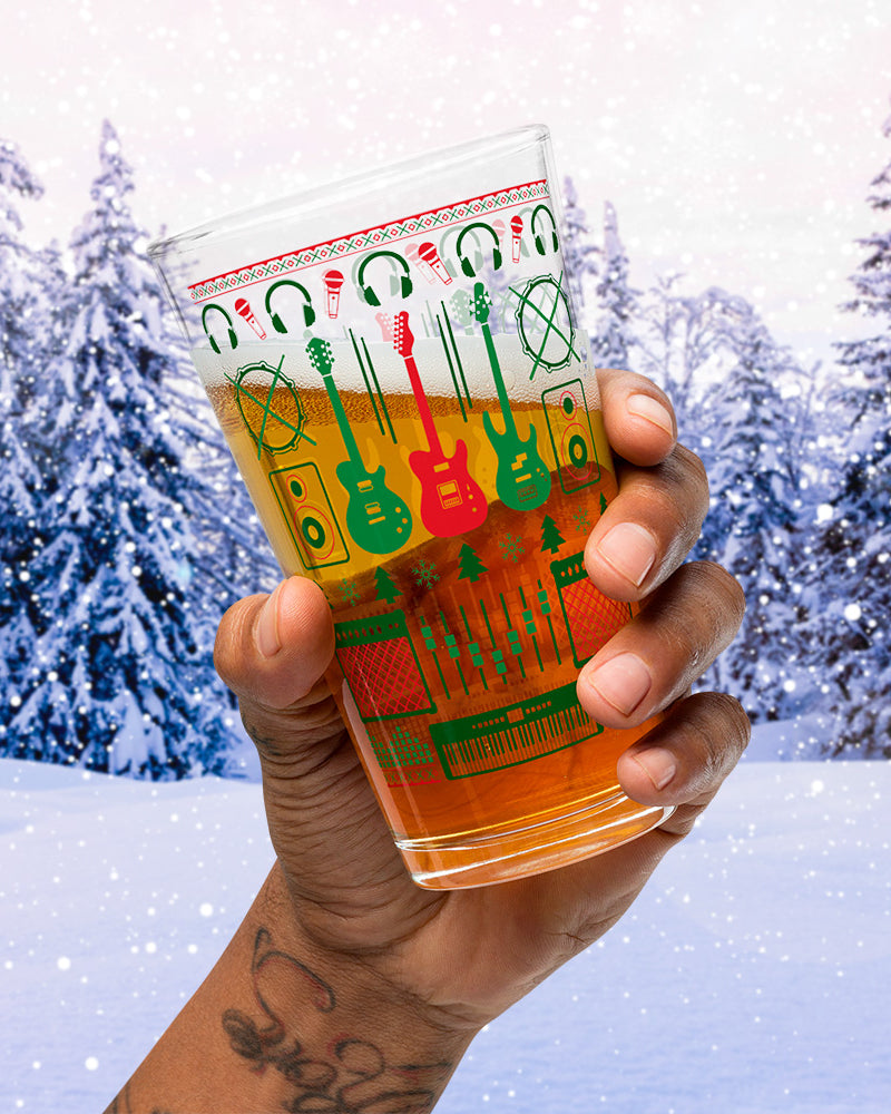 Musicians Christmas Shaker Pint Glass - Photo 1