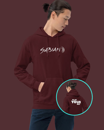 SABIAN Play Your Way Hoodie  - Maroon