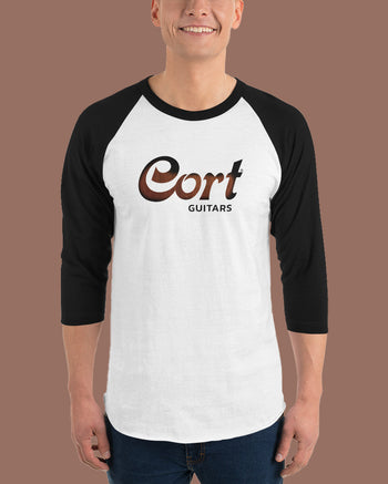 Cort Blackwood Sunburst 3/4 Sleeve Raglan Shirt  - White / Black