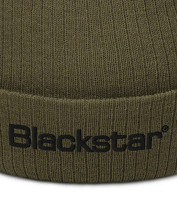 Blackstar Ribbed Knit Beanie  - Khaki Green