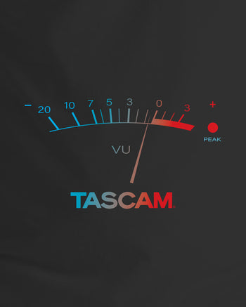 TASCAM VU 3/4 Sleeve Raglan Shirt  - Black / White