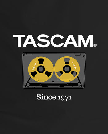 TASCAM Classic Cassette T-Shirt  - Black Heather