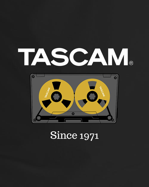 TASCAM Classic Cassette Long Sleeve T-Shirt  - Black