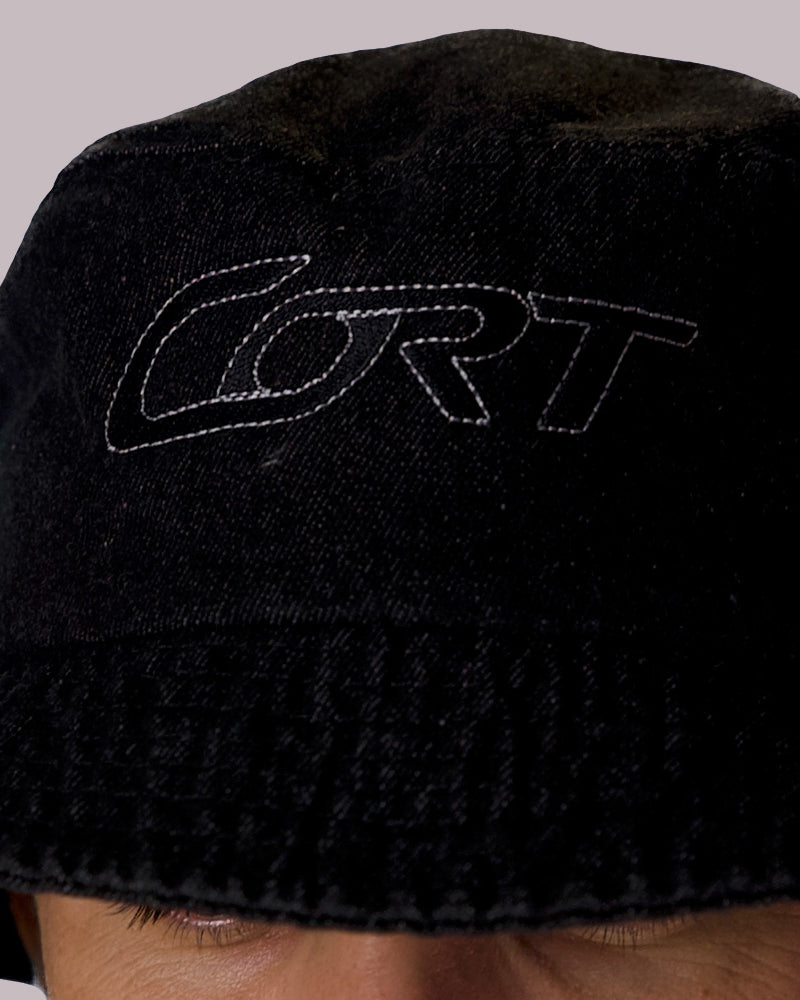 Cort Next Gen Logo Denim Bucket Hat - Black-Black - Photo 5
