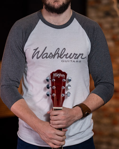 Washburn 3/4 Sleeve Raglan Shirt  - Heather Gray