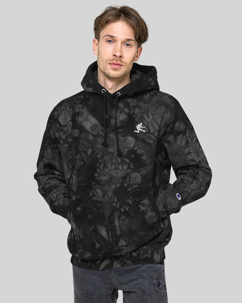 Fly High: LC Champion Tie-Dye Hoodie  - Black