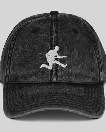 Fly High: Vintage Cotton Twill Hat  - Black