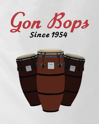 Gon Bops Conga Art Raglan Shirt  - White / Red