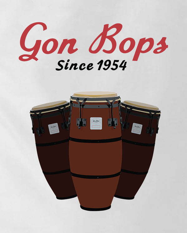 Gon Bops Conga Art Raglan Shirt - White / Red - Photo 2