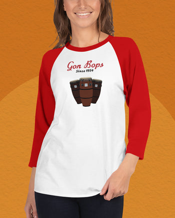 Gon Bops Conga Art Raglan Shirt  - White / Red