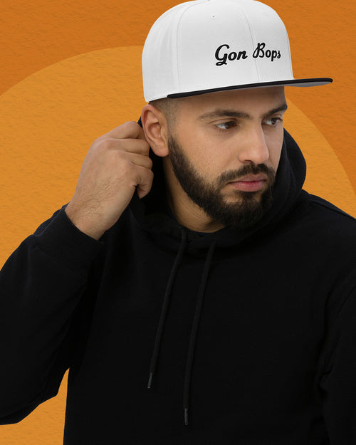 Gon Bops Snapback Hat  - White / Black