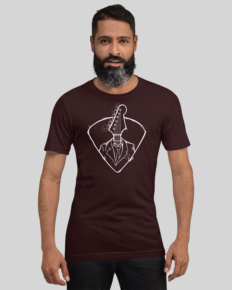 Guitar Head Short Sleeve T-Shirt - Oxblood - Photo 4