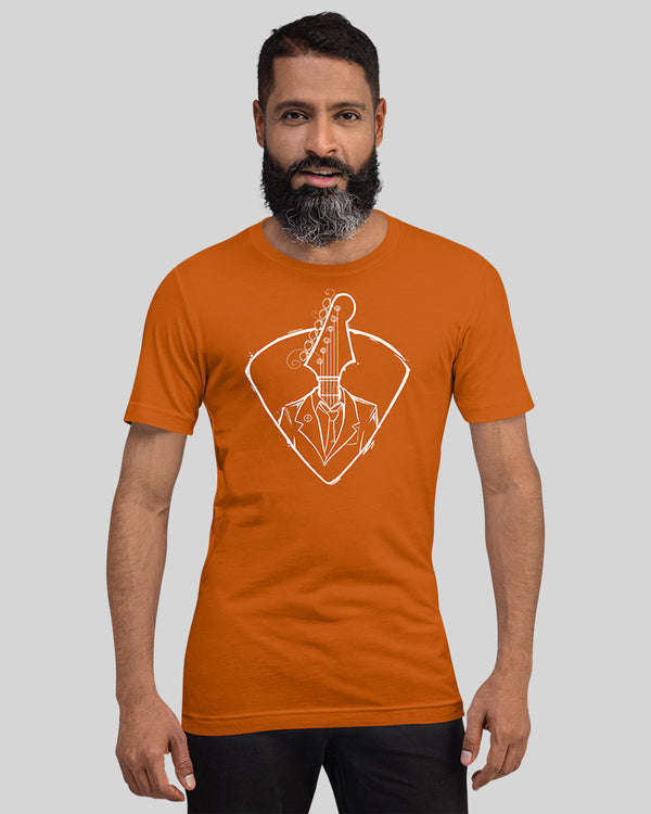 Guitar Head Short Sleeve T-Shirt - Autumn Orange - Photo 9