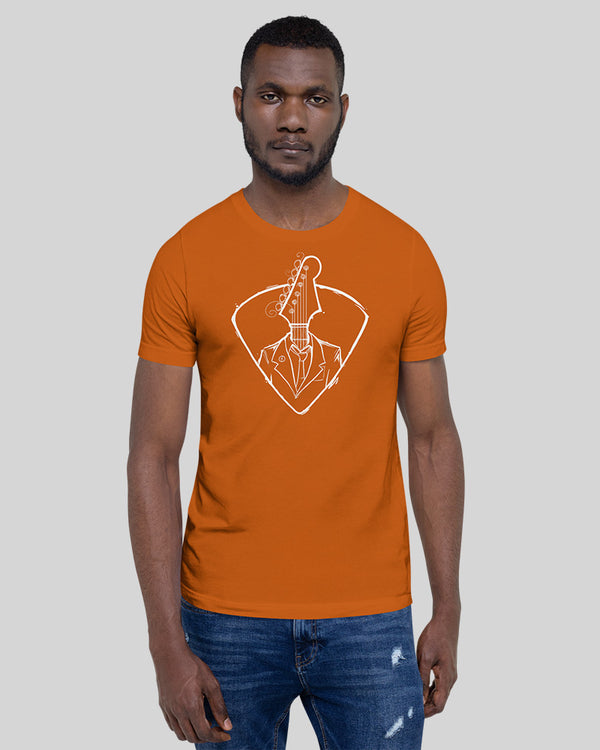 Guitar Head Short Sleeve T-Shirt - Autumn Orange - Photo 5