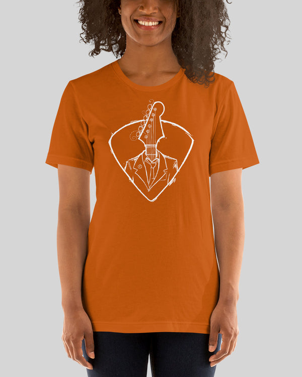 Guitar Head Short Sleeve T-Shirt - Autumn Orange - Photo 3