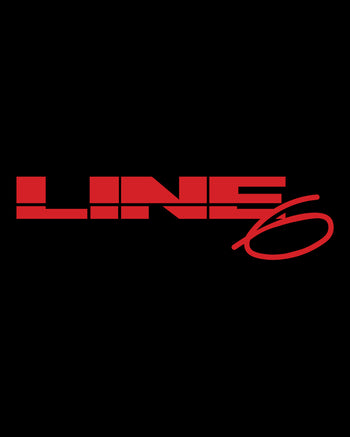 Line 6 Vintage Logo T-Shirt  - Black Heather/Red