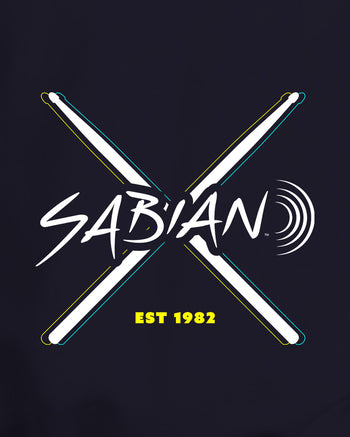 SABIAN Neon X Long Sleeve T-Shirt  - Navy