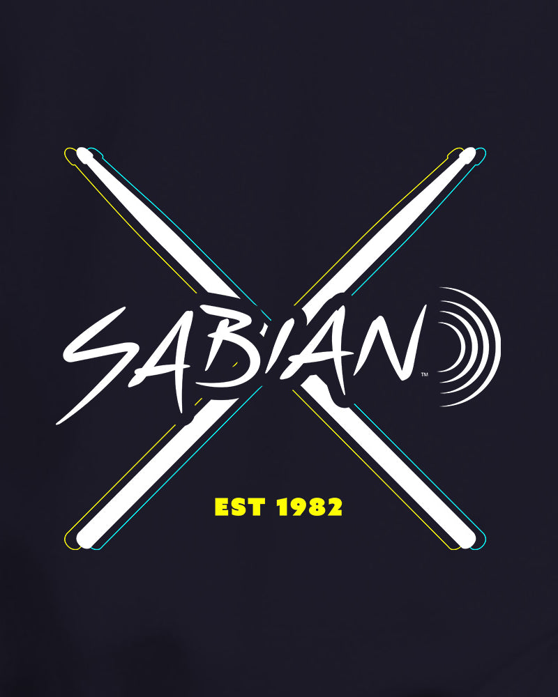 SABIAN Neon X Long Sleeve T-Shirt - Navy - Photo 2