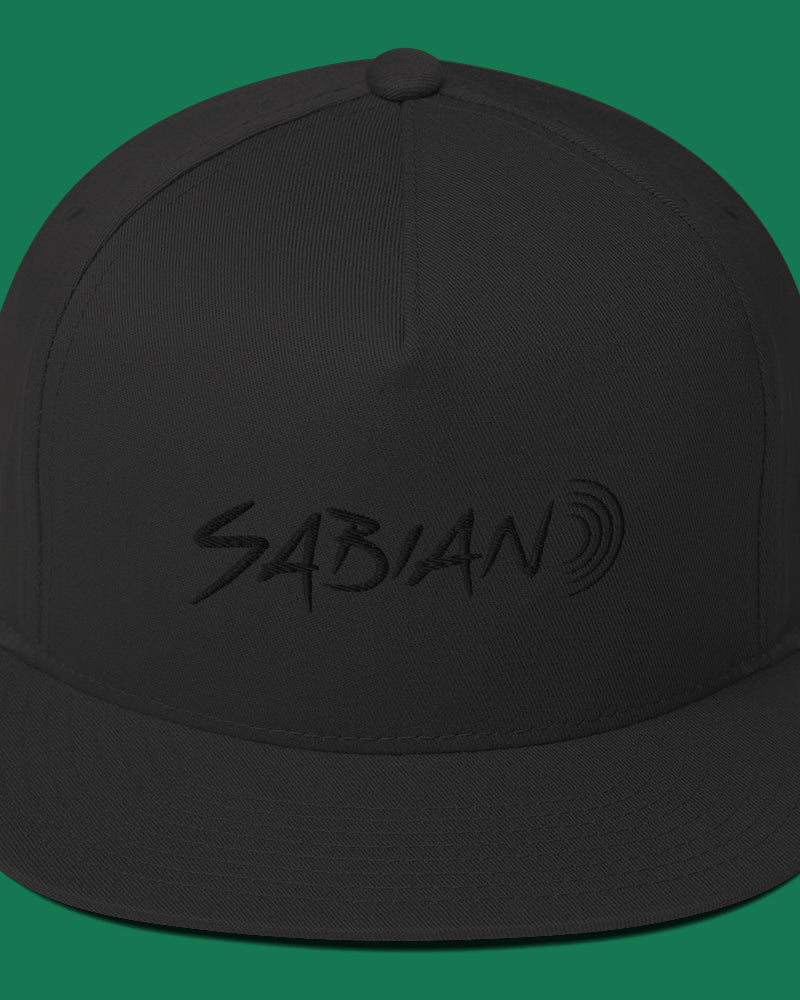 SABIAN Drummers Flat Bill Hat - Black / Black - Photo 8