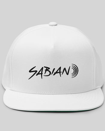 SABIAN Drummers Flat Bill Hat  - White / Black