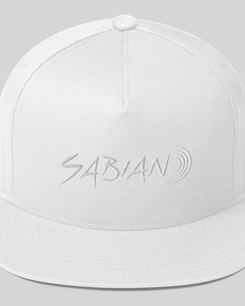 SABIAN Drummers Flat Bill Hat  - White / White