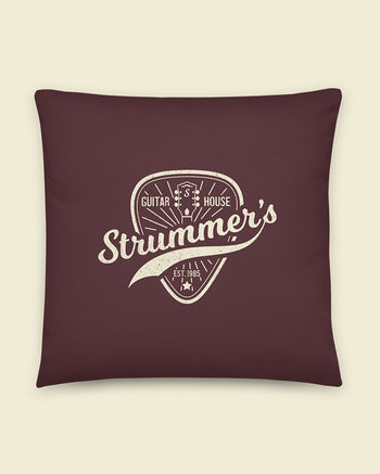 Strummers Guitar Store Basic Pillow  - Cream