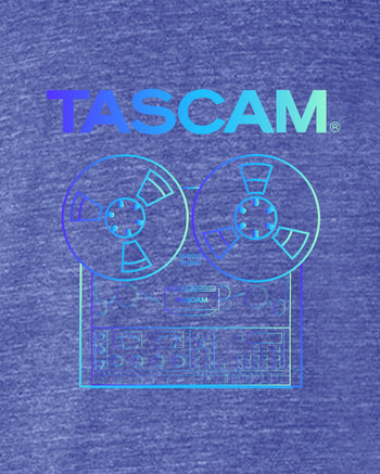 TASCAM Reel to Reel Baby Onesie  - Heather Blue