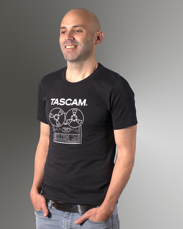 TASCAM Reel to Reel Short Sleeve T-Shirt - Black Heather - Photo 4