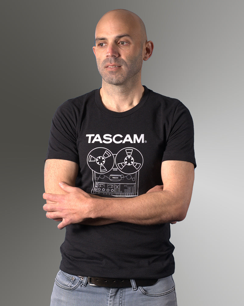 TASCAM Reel to Reel Short Sleeve T-Shirt - Black Heather - Photo 8