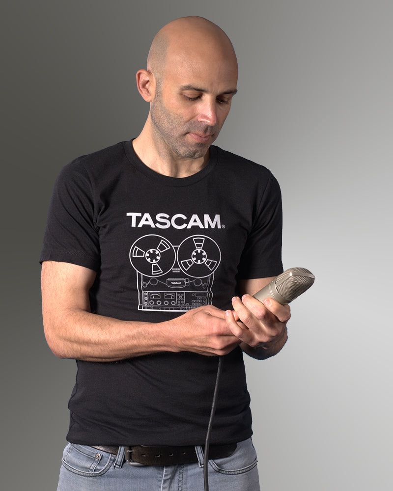 TASCAM Reel to Reel Short Sleeve T-Shirt - Black Heather - Photo 7