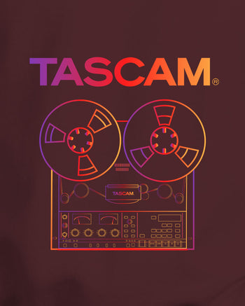 TASCAM Reel to Reel Fleece Sweatshirt  - Maroon