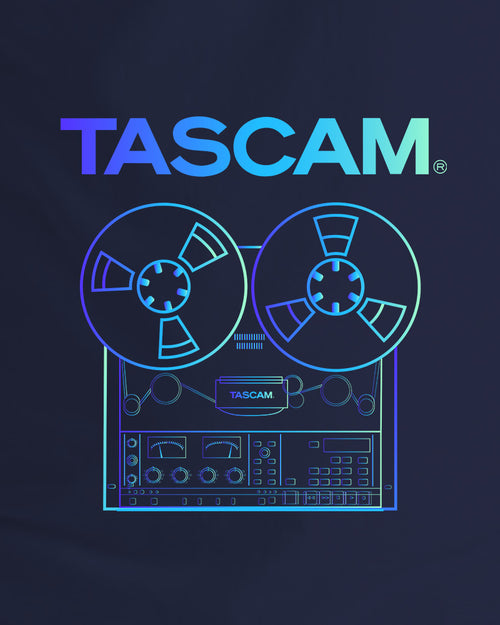 TASCAM Reel to Reel Short Sleeve T-Shirt  - Navy