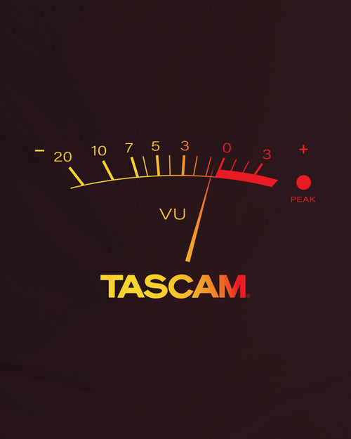 TASCAM VU T-Shirt  - Oxblood Black