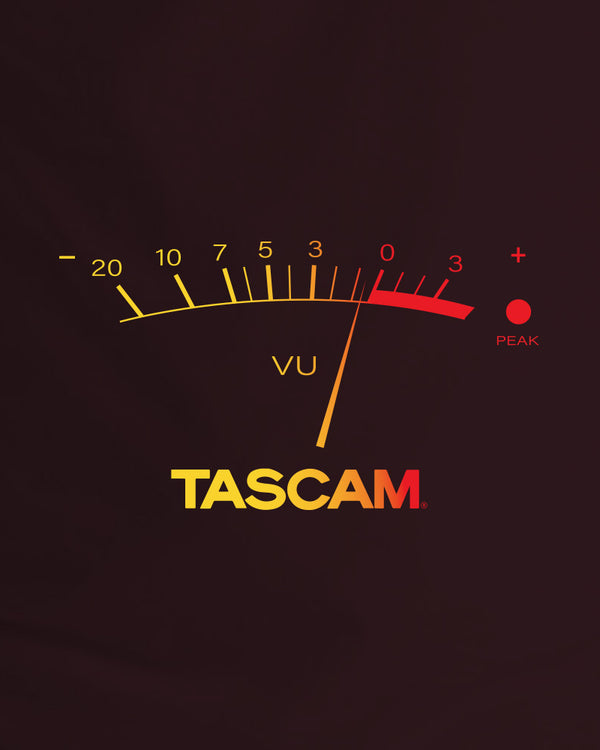 TASCAM VU T-Shirt - Oxblood Black - Photo 2