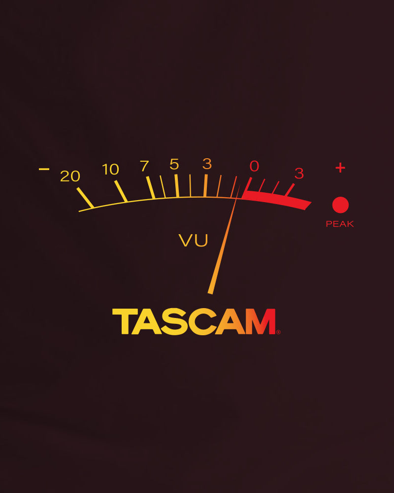 TASCAM VU T-Shirt - Oxblood Black - Photo 2