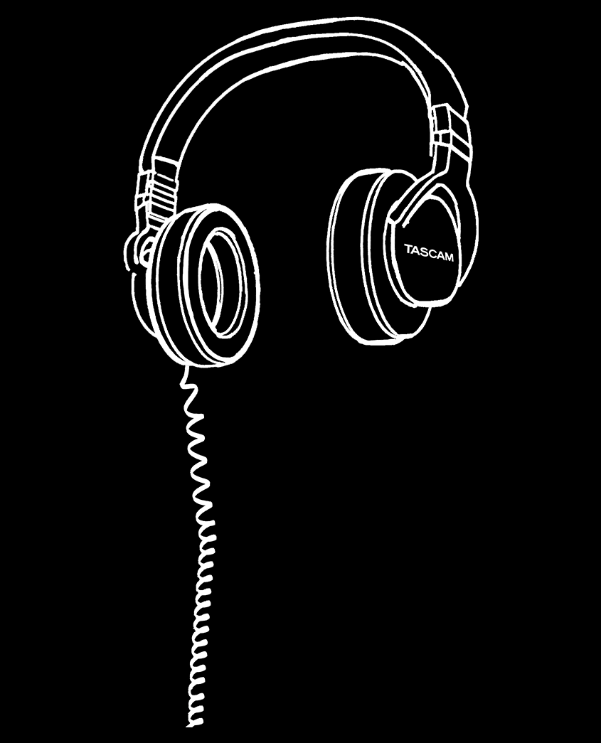 TASCAM Headphones Hoodie  - Black