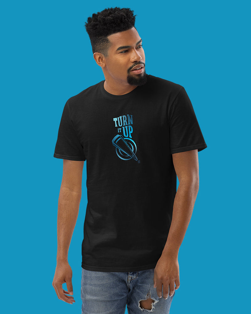 Turn It Up Short Sleeve T-Shirt - Black with Gradient  - Photo 5
