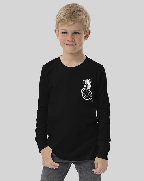 Turn It Up Youth Long Sleeve T-Shirt  - Black