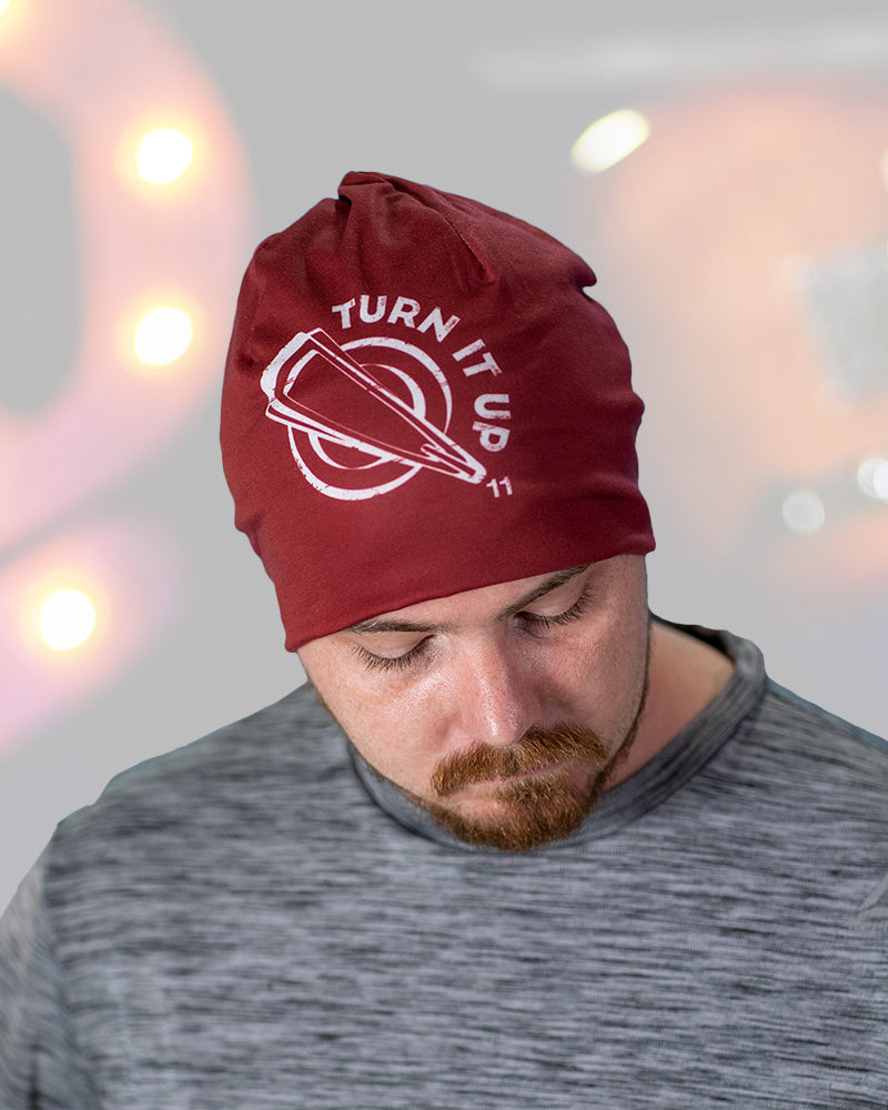 Turn It Up to 11 Beanie - Maroon - Photo 1