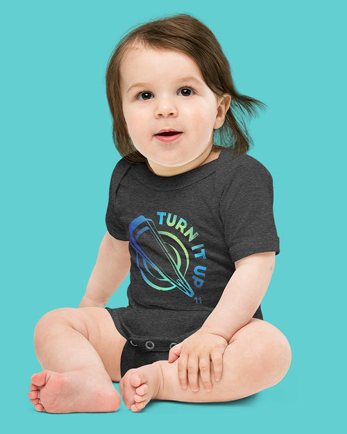 Turn It Up to 11 Baby Short Sleeve One Piece  - Cool Gradient