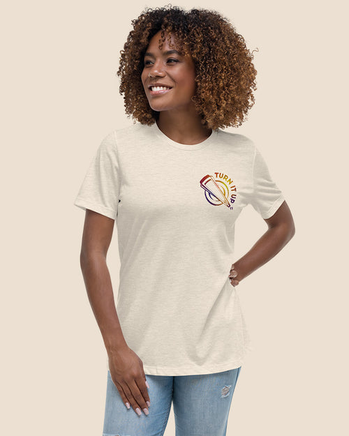Turn It Up to 11 Womens Relaxed T-Shirt  - Cream