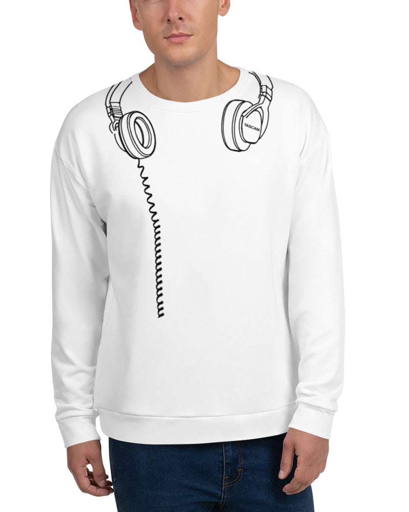 TASCAM Headphones Sweatshirt - White - Photo 8