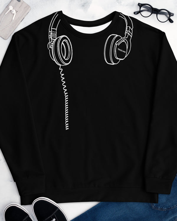 TASCAM Headphones Sweatshirt - Black - Photo 10