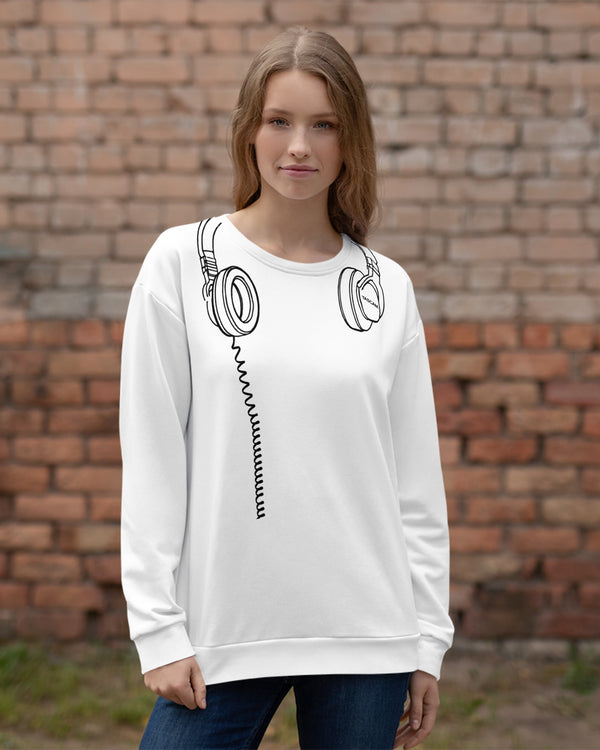 TASCAM Headphones Sweatshirt - White - Photo 9