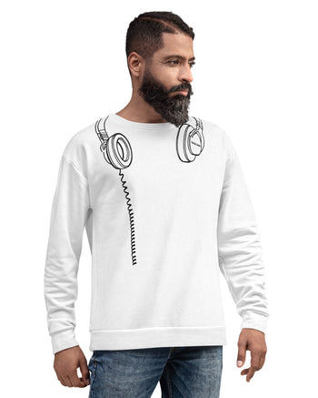 TASCAM Headphones Sweatshirt  - White