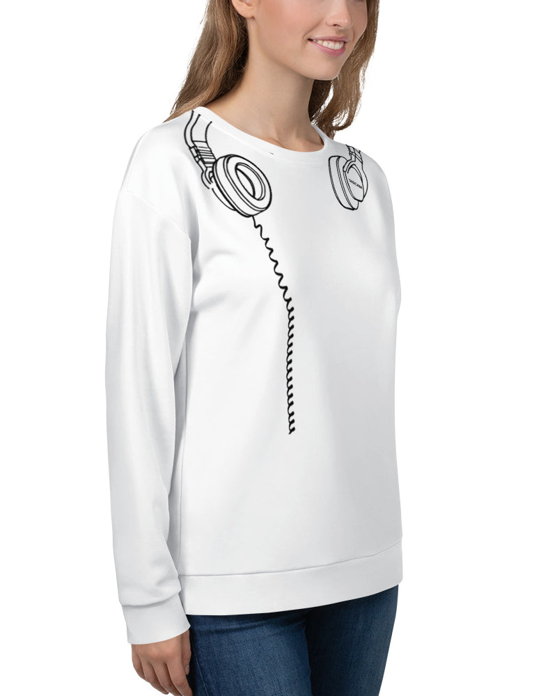 TASCAM Headphones Sweatshirt - White - Photo 6