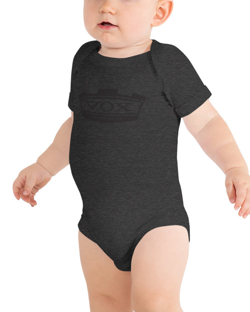 VOX Crown Baby Short Sleeve One Piece  - Charcoal Gray