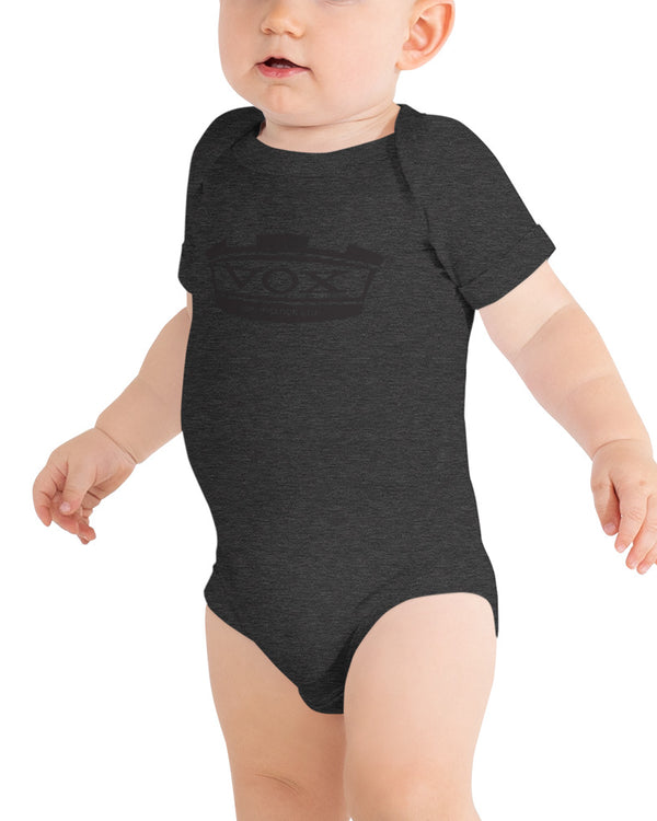 VOX Crown Baby Short Sleeve One Piece - Charcoal Gray - Photo 1