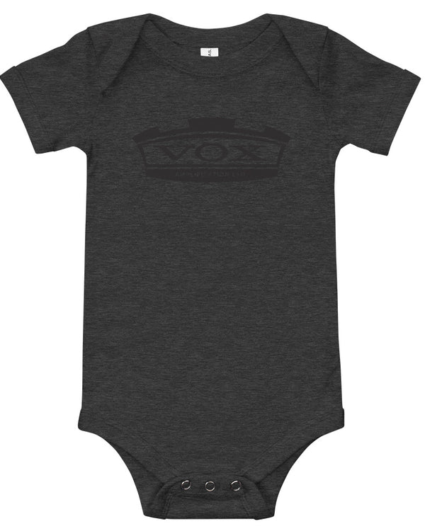 VOX Crown Baby Short Sleeve One Piece - Charcoal Gray - Photo 3