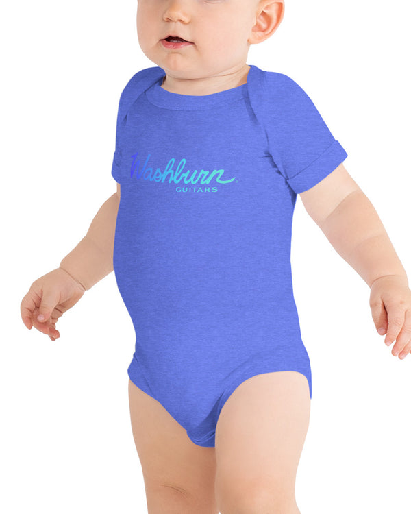 Washburn Baby Onesie - Neon Blue Gradient - Photo 1